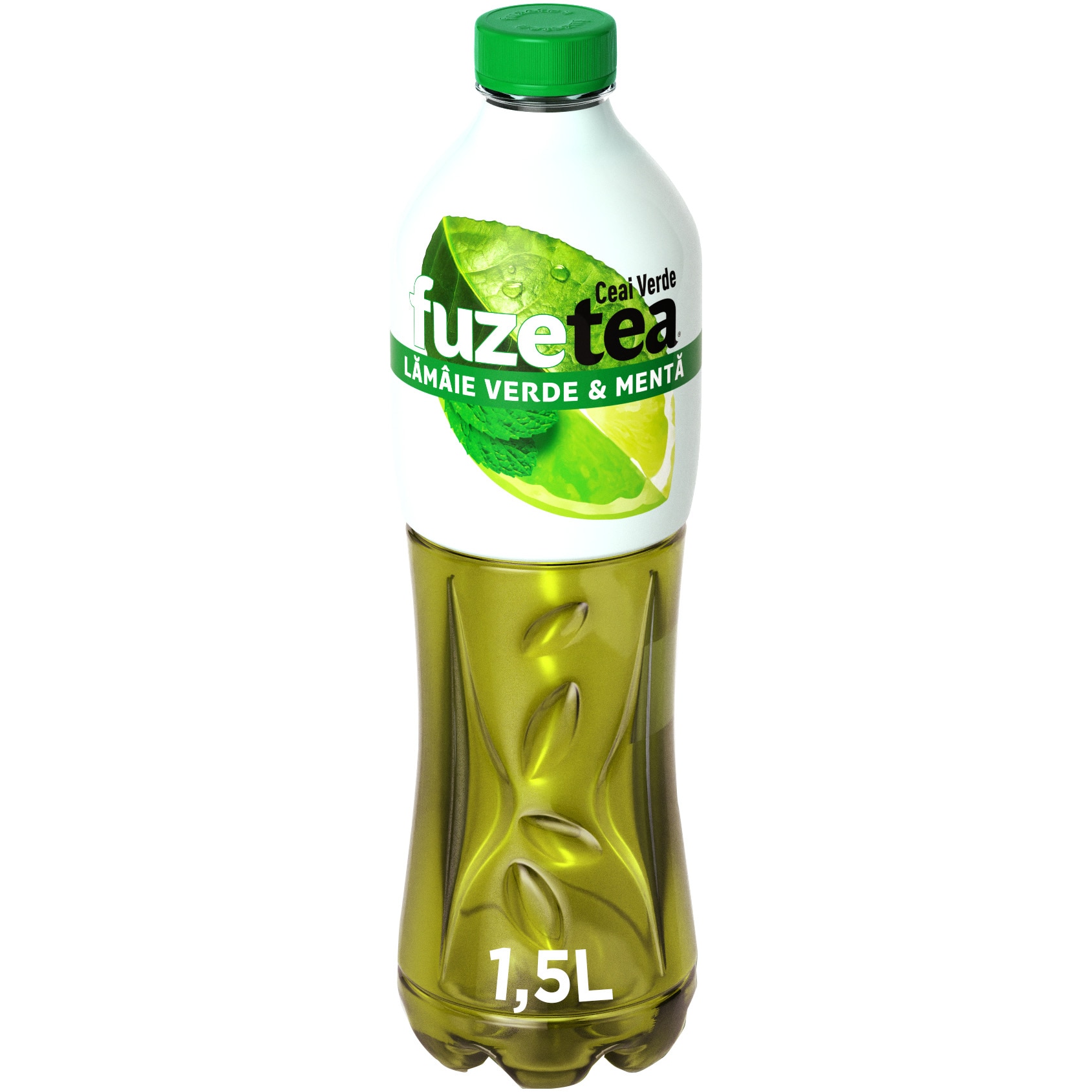 Ceai Verde Fuzetea cu suc de lamaie verde si menta, Pet, 1.5l