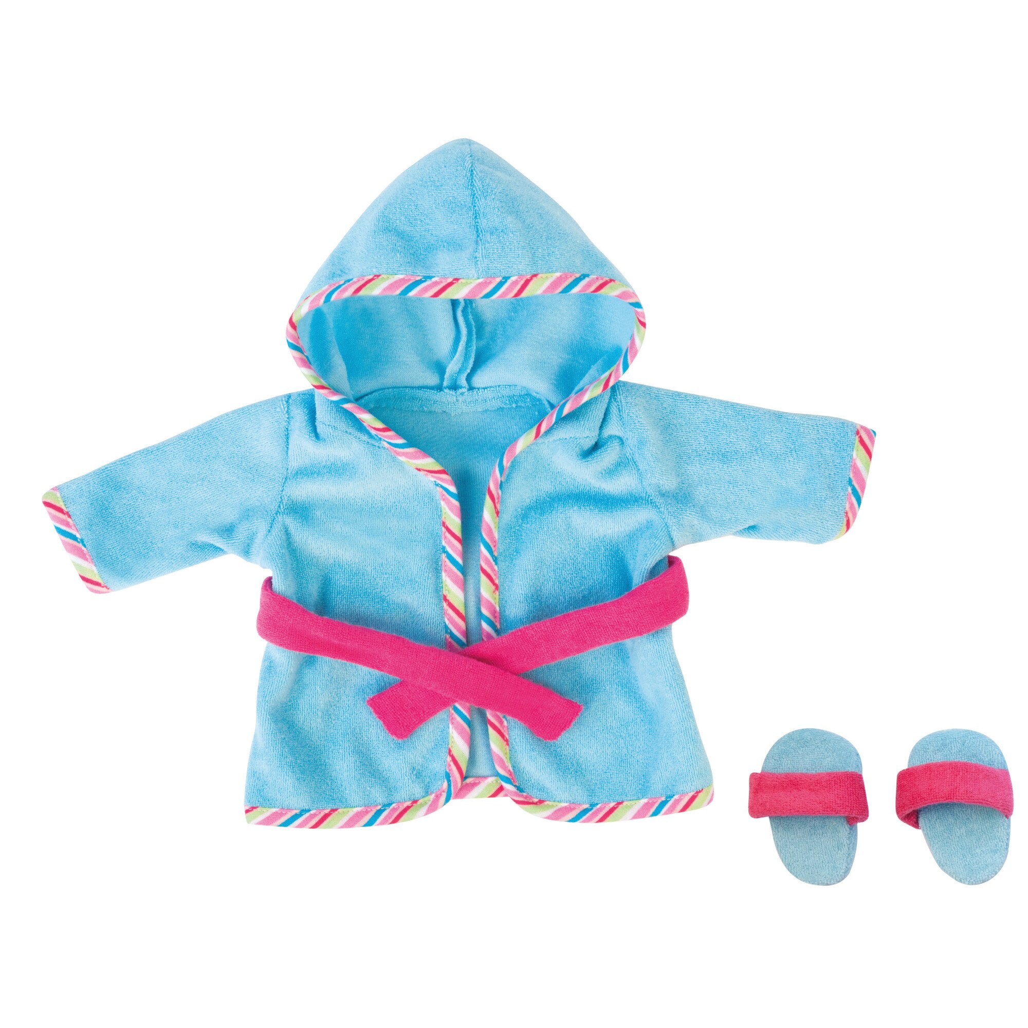 Haine papusi Bayer, Halat de baie, Albastru, 33-38 cm