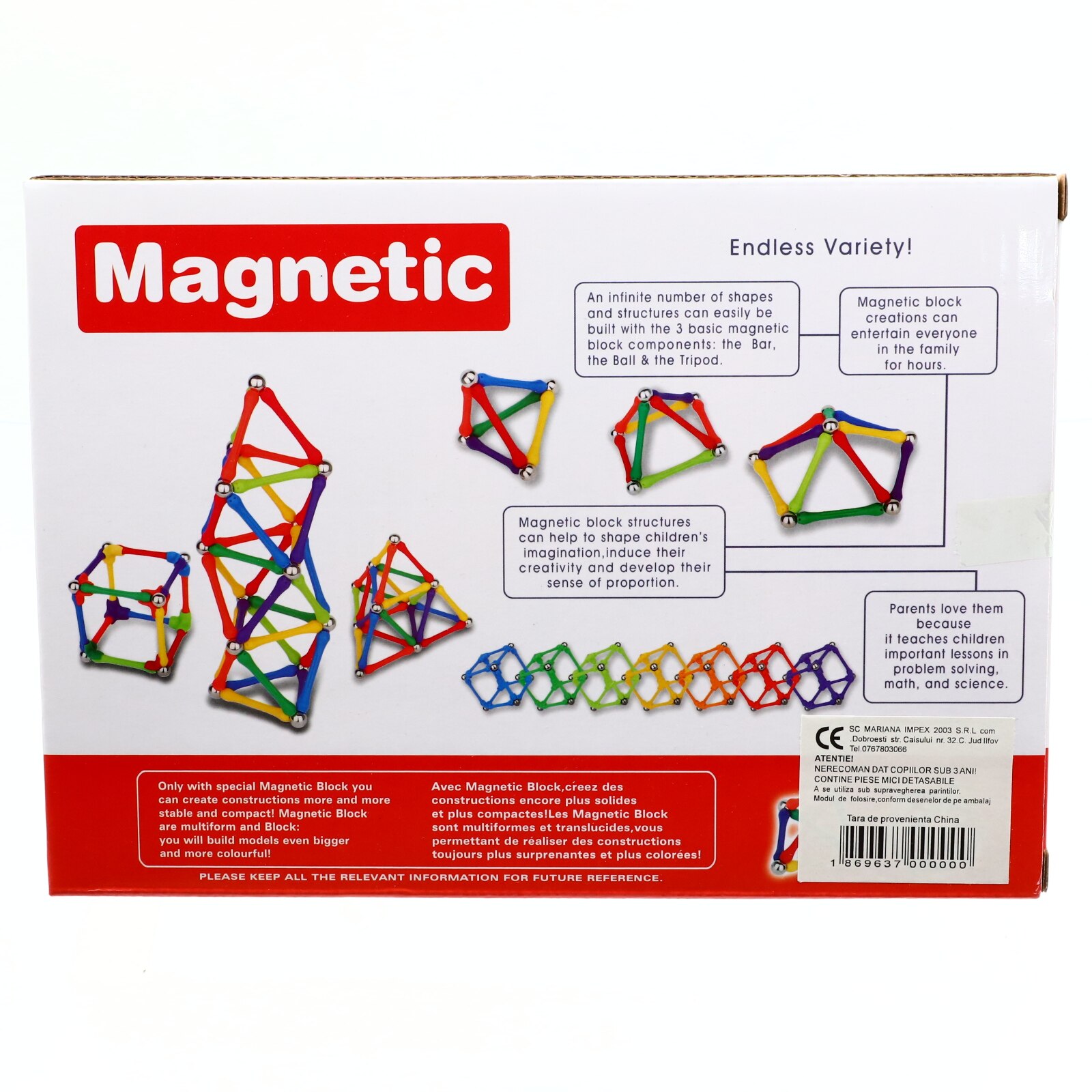 Конструктор с магнит, 70 бр - eMAG.bg