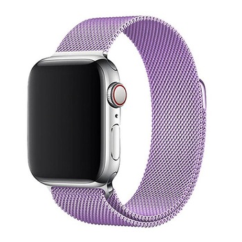 Curea pentru Apple Watch 1/2/3/4/5/6/7/SE, Metalica Milanese Loop, Purple 38 mm
