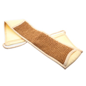 Burete exfoliant de baie pentru spate, tip centura, 10 x 30 cm, Bej Burete exfoliant de baie pentru spate, tip centura, 10 x 30 cm, Bej
