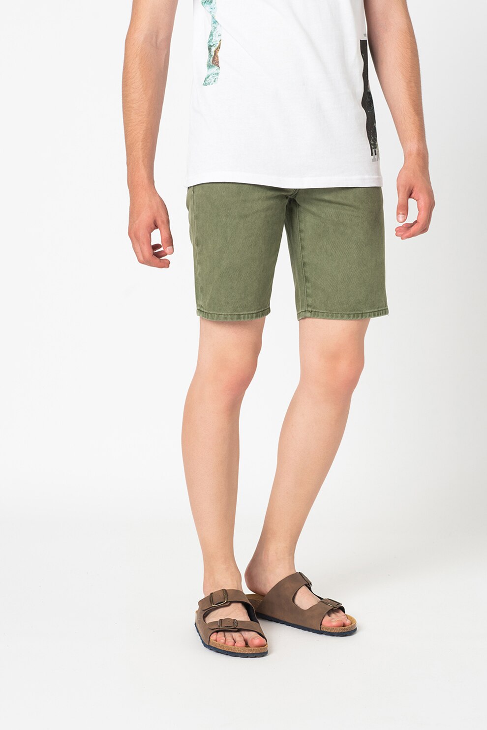 !Solid, Pantaloni scurti din denim Ryder, Verde