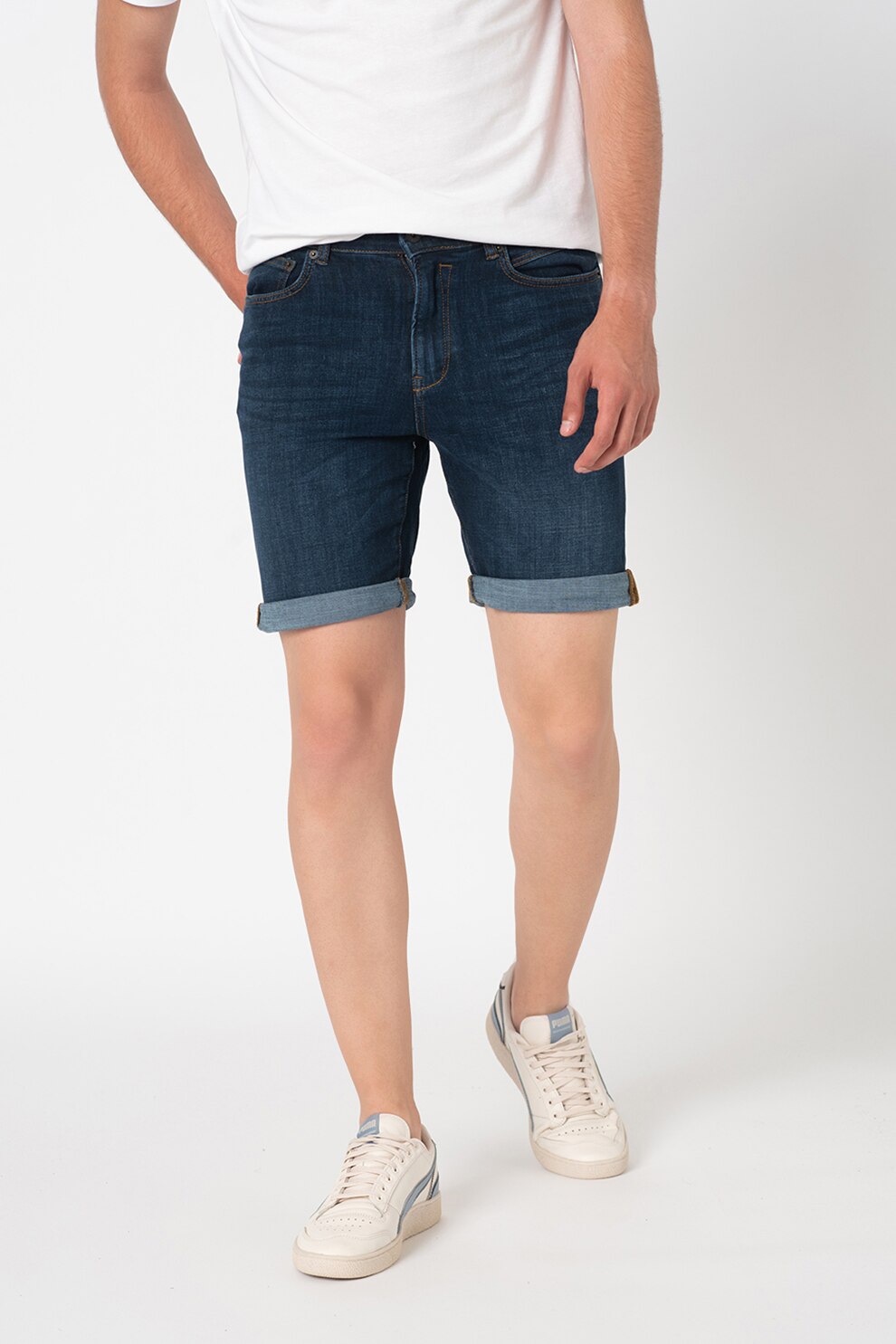 !Solid, Bermude slim fit de denim Ryder, Bleumarin