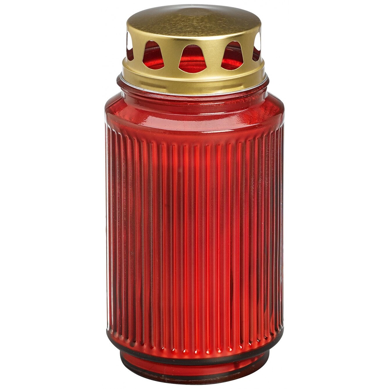 Candela Bolsius din sticla cu capac 173/90 - Rosu