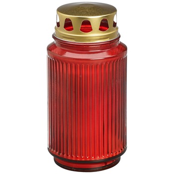 Candela Bolsius din sticla cu capac 173/90 - Rosu Candela Bolsius din sticla cu capac 173/90 - Rosu