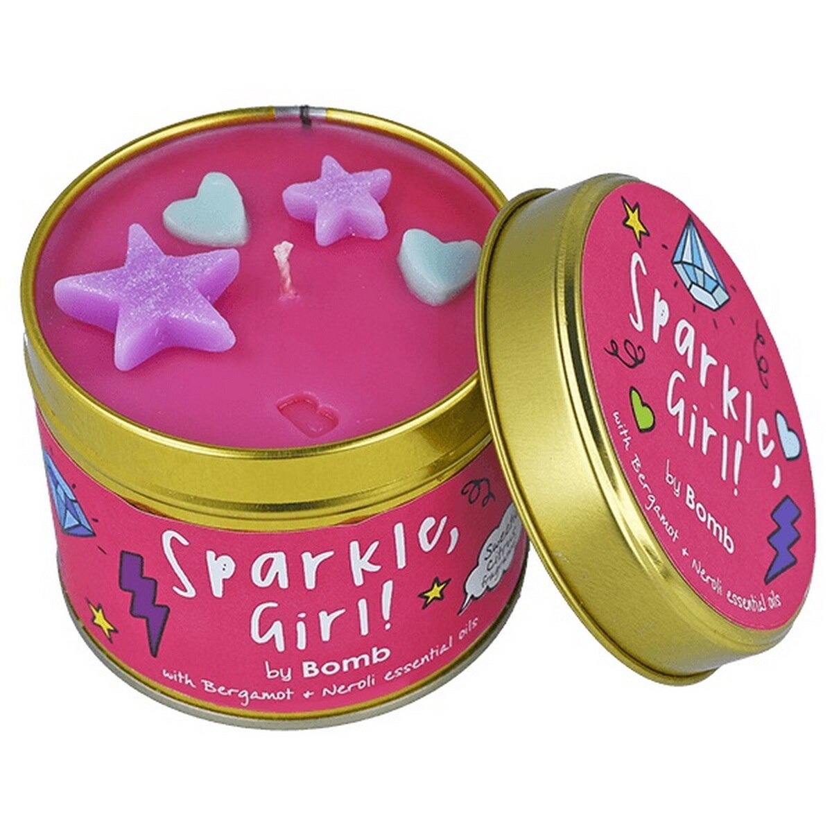Lumanare parfumata Sparkle, Girl!, Bomb Cosmetics