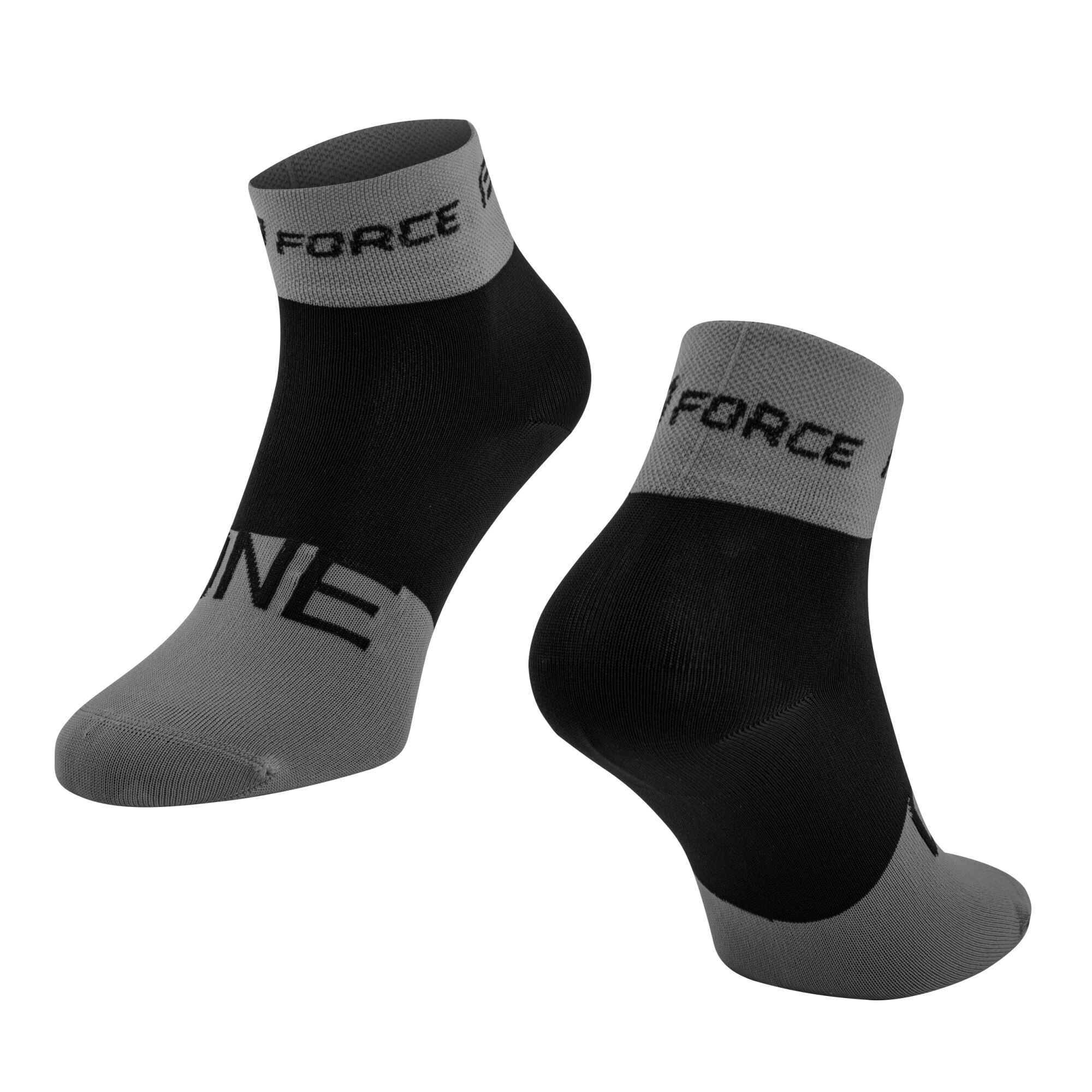 Sosete Force One, gri/negru, S-M 36-41