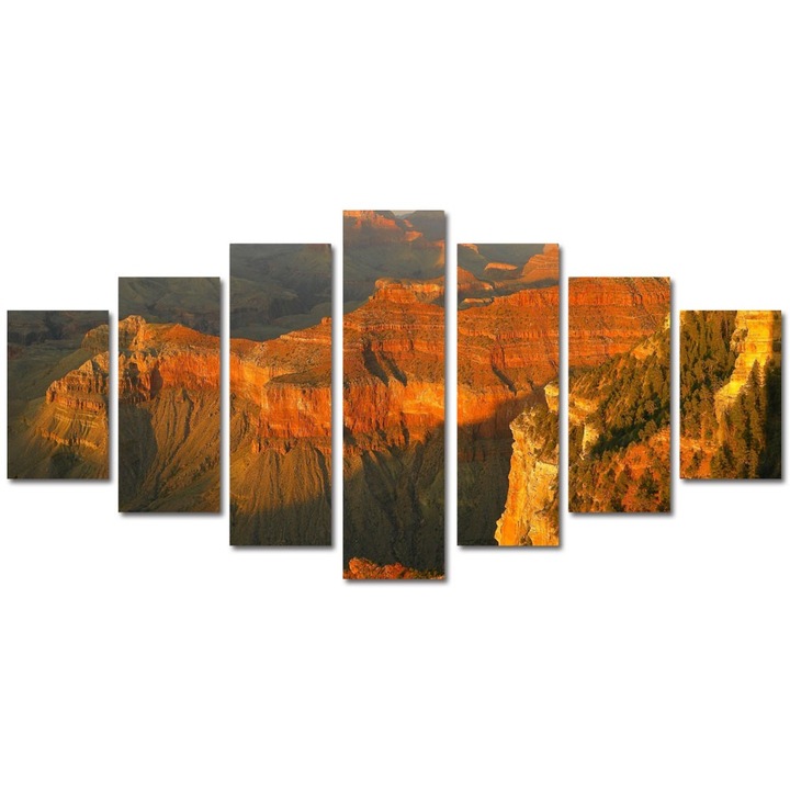 Tablou Multicanvas 7 Piese Peisaje Canion, 90 x 175 cm