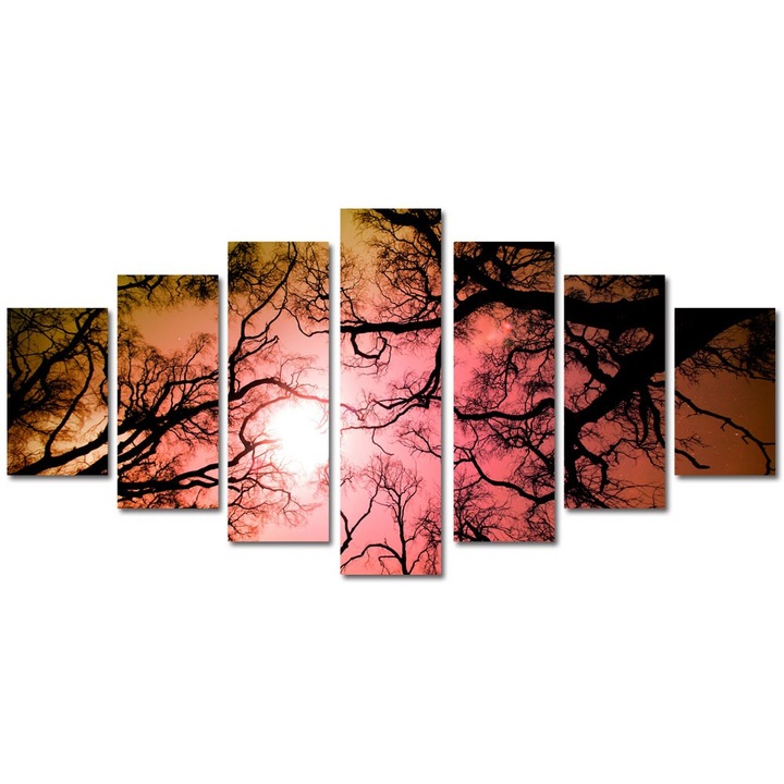 Tablou Multicanvas 7 Piese Peisaje Crengute, 90 x 175 cm