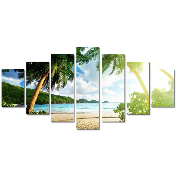 Tablou Multicanvas 7 Piese Peisaje Palmieri, 70 x 140 cm