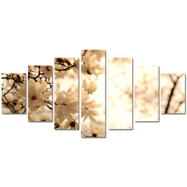 Tablou Multicanvas 7 Piese Peisaje Sepia, 90 x 175 cm