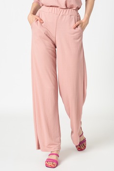 Sisters Point, Pantaloni cu talie inalta si croiala ampla Venia, Roz somon Sisters Point, Pantaloni cu talie inalta si croiala ampla Venia, Roz somon