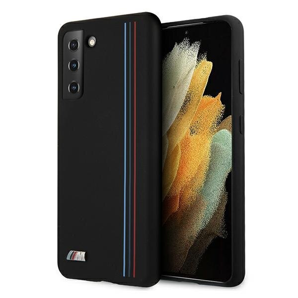 Husa pentru Samsung S21 BMW Silicone Stripes M Collection black