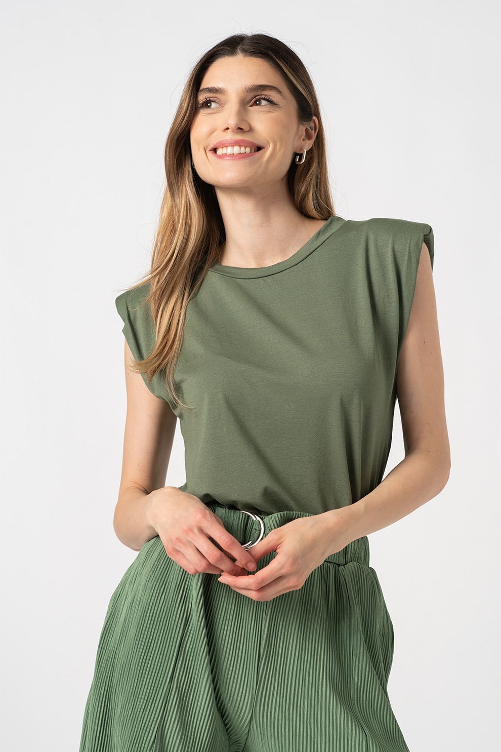 Haily's, Top cu umeri dublati Gina, Verde sparanghel