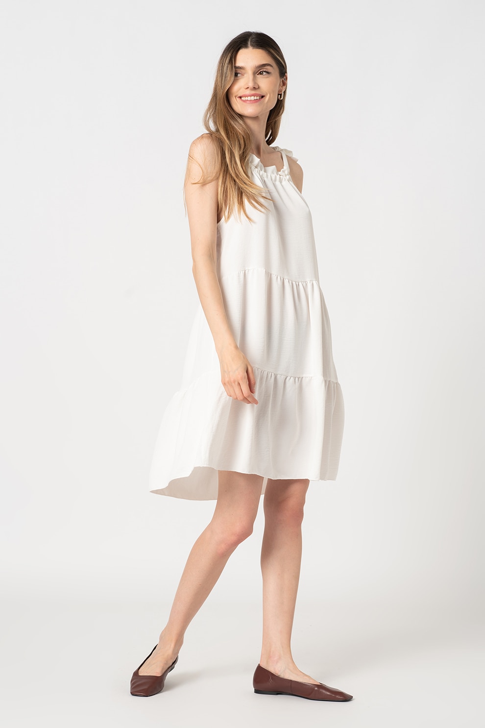 Haily's, Rochie mini cu aspect stratificat Alexia, Alb