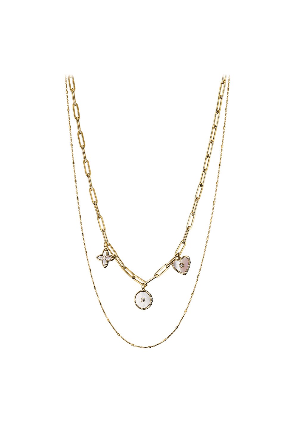 Loisir by Oxette, Colier stratificat placat cu aur de 14K, Auriu