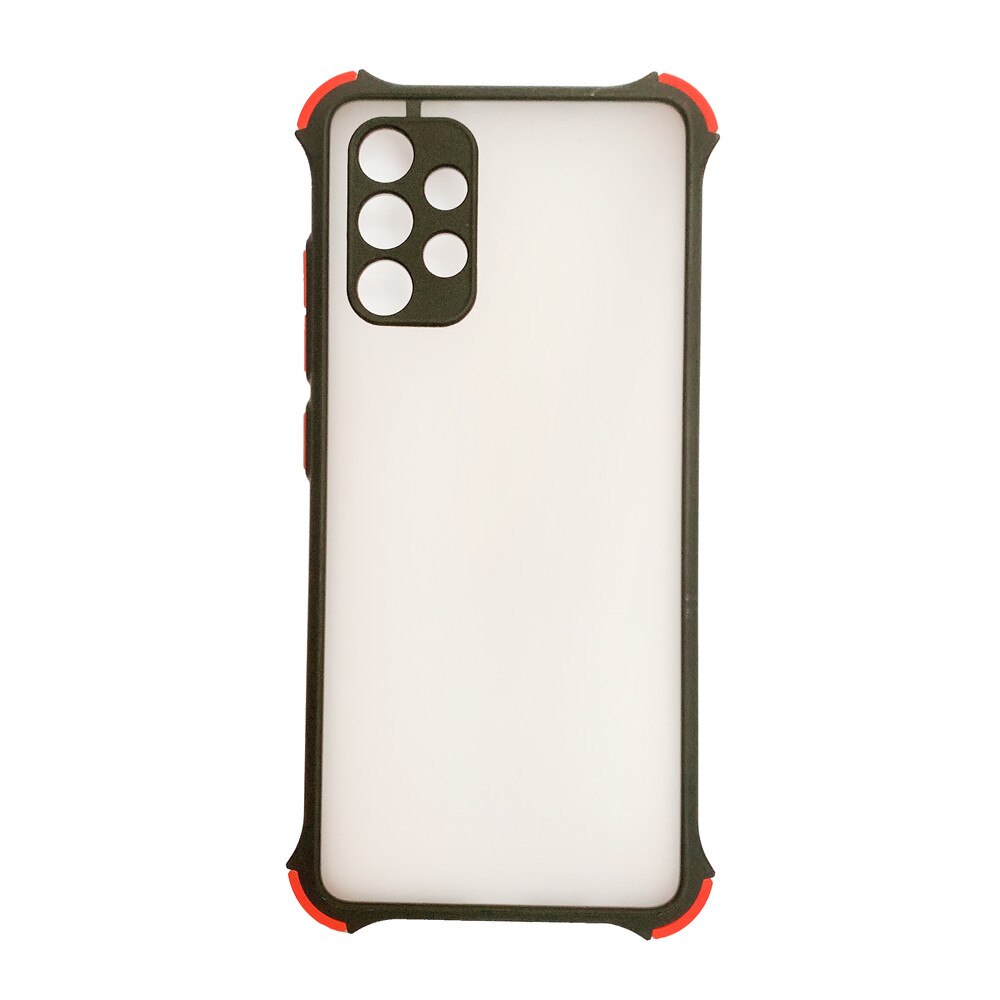 Husa de protectie pentru Samsung Galaxy A32 4G, Silicon/ Policarbonat, Negru/ Portocaliu