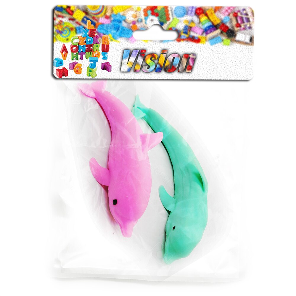 Set 2 Jucarii senzoriale DELFINI Modelino , cu nisip, Random, 7 cm, Vision®