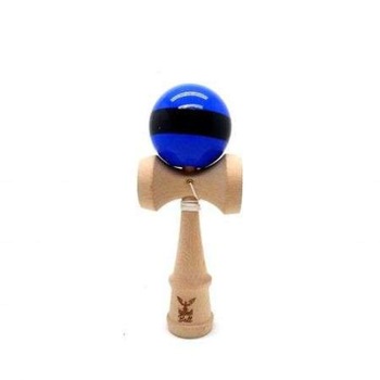 Kendama Ball Originala Stripe Alb Lemn Fag Albastru Kendama Ball Originala Stripe Alb Lemn Fag Albastru