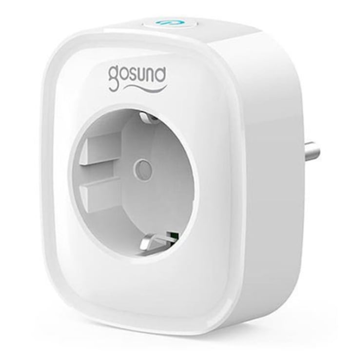 Интелигентен контакт Gosund SP112, Wi-Fi, 16A, 2xUSB, Мониторинг потреблението на енергия, Съвместимост Amazon Alexa, Google Assistant