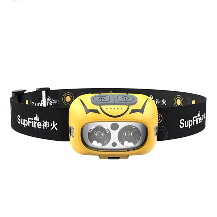 Lanterna LED frontala Supfire HL05-S, 5W, 500 lm, acumulator 1800 mAh, incarcare USB, control miscare mana