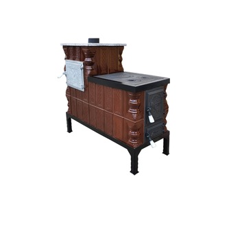 Soba teracota mobila cu plita mijlocie si 3 randuri teracota maro, alimentare pe lung cuptor stanga Soba teracota mobila cu plita mijlocie si 3 randuri teracota maro, alimentare pe lung cuptor stanga