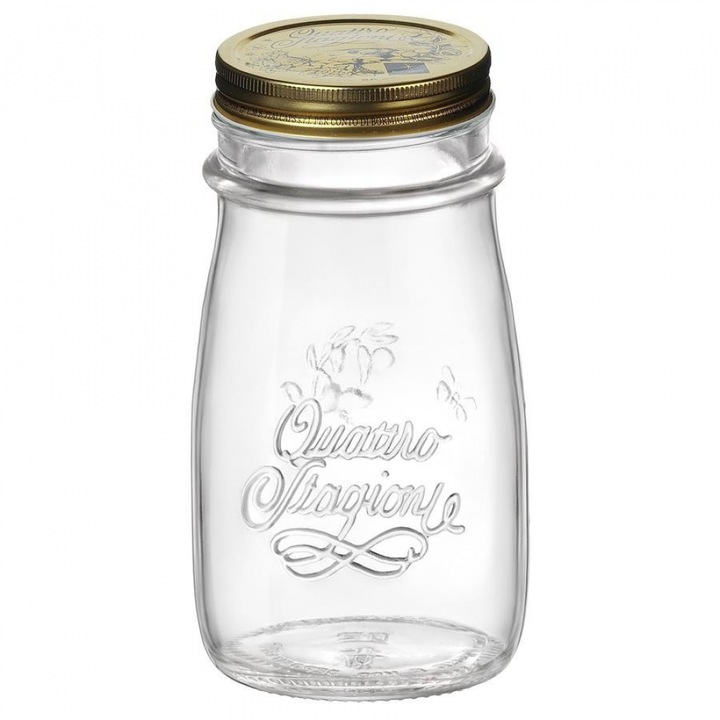 Bormioli Rocco QUATTRO ÚJ tároló üveg+tető 0,20 l