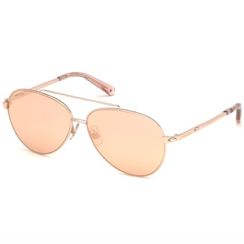 Ochelari de soare dama Swarovski Aviator Shiny Rose Gold/Mirrored Pink SK0194/S-28U Ochelari de soare dama Swarovski Aviator Shiny Rose Gold/Mirrored Pink SK0194/S-28U