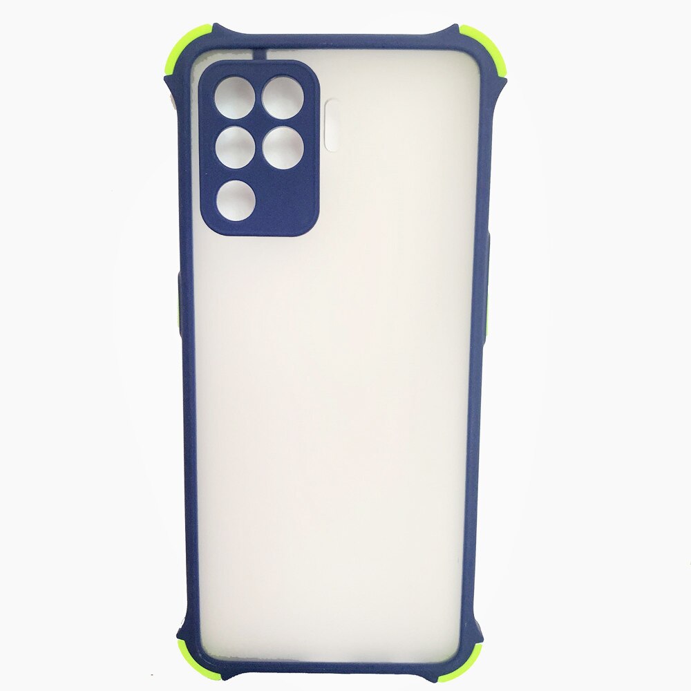 Husa de protectie pentru OPPO Reno 5 Lite, Silicon/ Policarbonat, Albastru