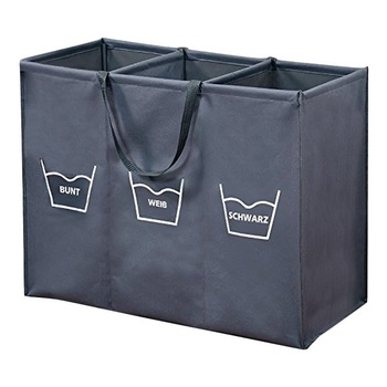 Cos sortare rufe, 3 compartimente, poliester - Kesper Cos sortare rufe, 3 compartimente, poliester - Kesper