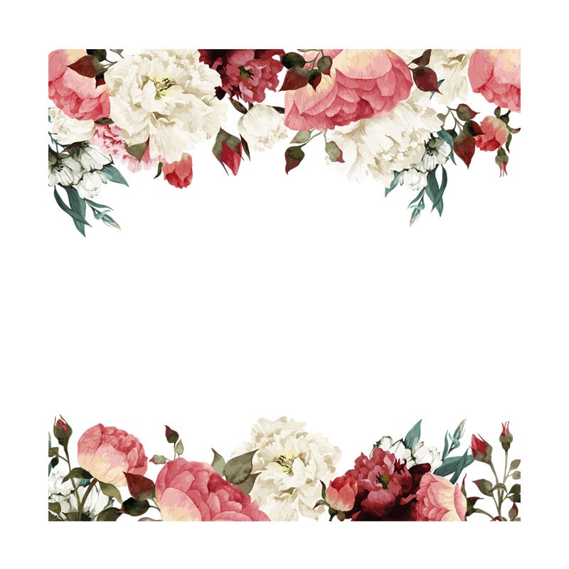 Sticker decorativ floral cu Bujori multicolori 3D, 45x60 cm