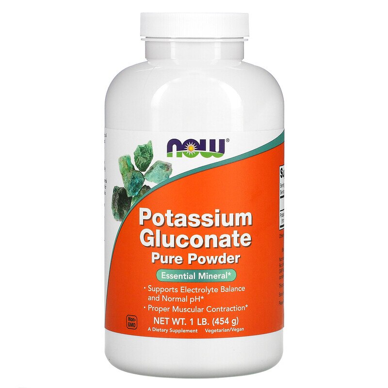 Vitamine si minerale, NOW FOODS Potassium Gluconate Powder 454g