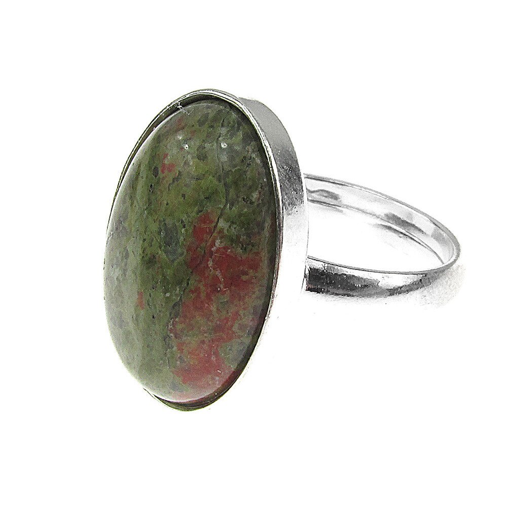 Inel argint reglabil cu unakit natural 18x13 MM