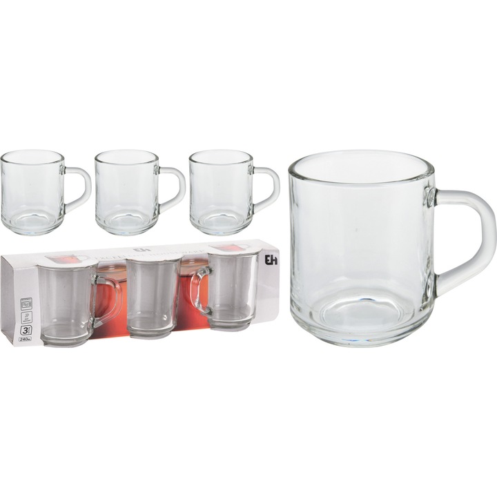 Mabadi füles pohár szett, 3 részes, 2.4 dl