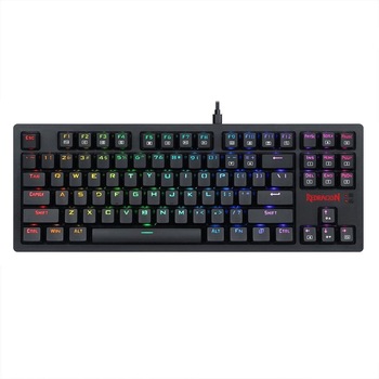 Tastatura gaming wireless si cu fir mecanica, Redragon Knight, neagra, iluminare RGB, wireless 2.4GHz & wired USB-C, switch Brown Tastatura gaming wireless si cu fir mecanica, Redragon Knight, neagra, iluminare RGB, wireless 2.4GHz & wired USB-C, switch Brown