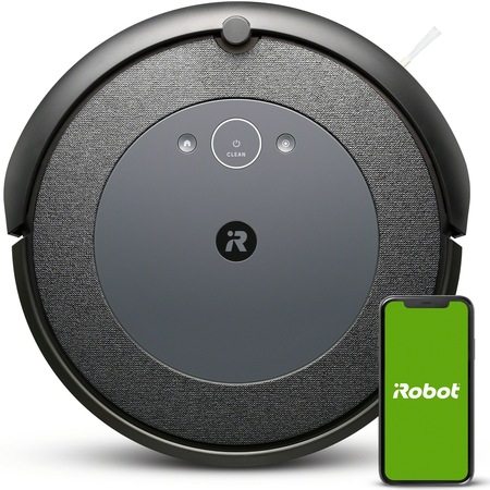 Robot aspirator iRobot Roomba i3 (i3154), Li-ion, Consum 26Wh, putere 10x, Harta, WiFi, Alexa&Google, 3-Stage Cleaning System, Senzori scari , Sistem aspirare mecanic+vacuum cu 2 perii Multi Surface rotative, patent iRobot, Gri inchis