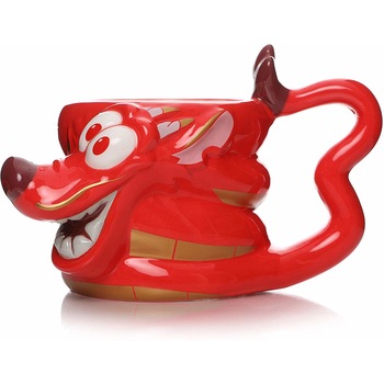 Cana - Disney - Shaped Mushu, Ceramica, 350 ml, Rosu Cana - Disney - Shaped Mushu, Ceramica, 350 ml, Rosu