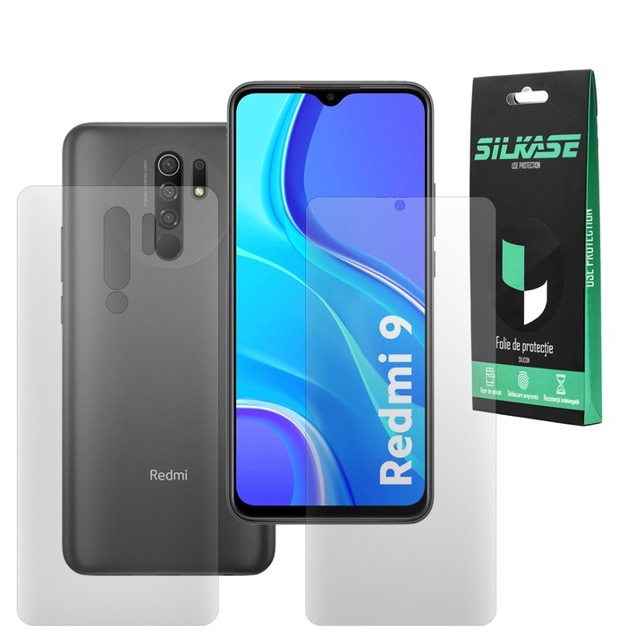 Комплект 2 матови фолиа SILKASE за Xiaomi Redmi 9, защита на телефона, възобновяем силикон