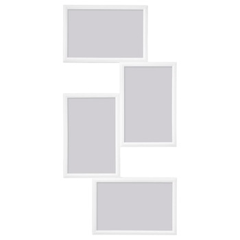 Rama foto colaj 4 fotografii, alb, 21x41 cm Rama foto colaj 4 fotografii, alb, 21x41 cm