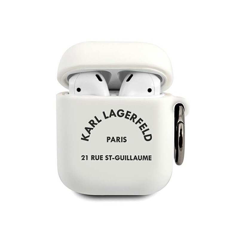 Husa Protectie Karl Lagerfeld Pentru Airpods 1/2 , Alb Rsg - 500767