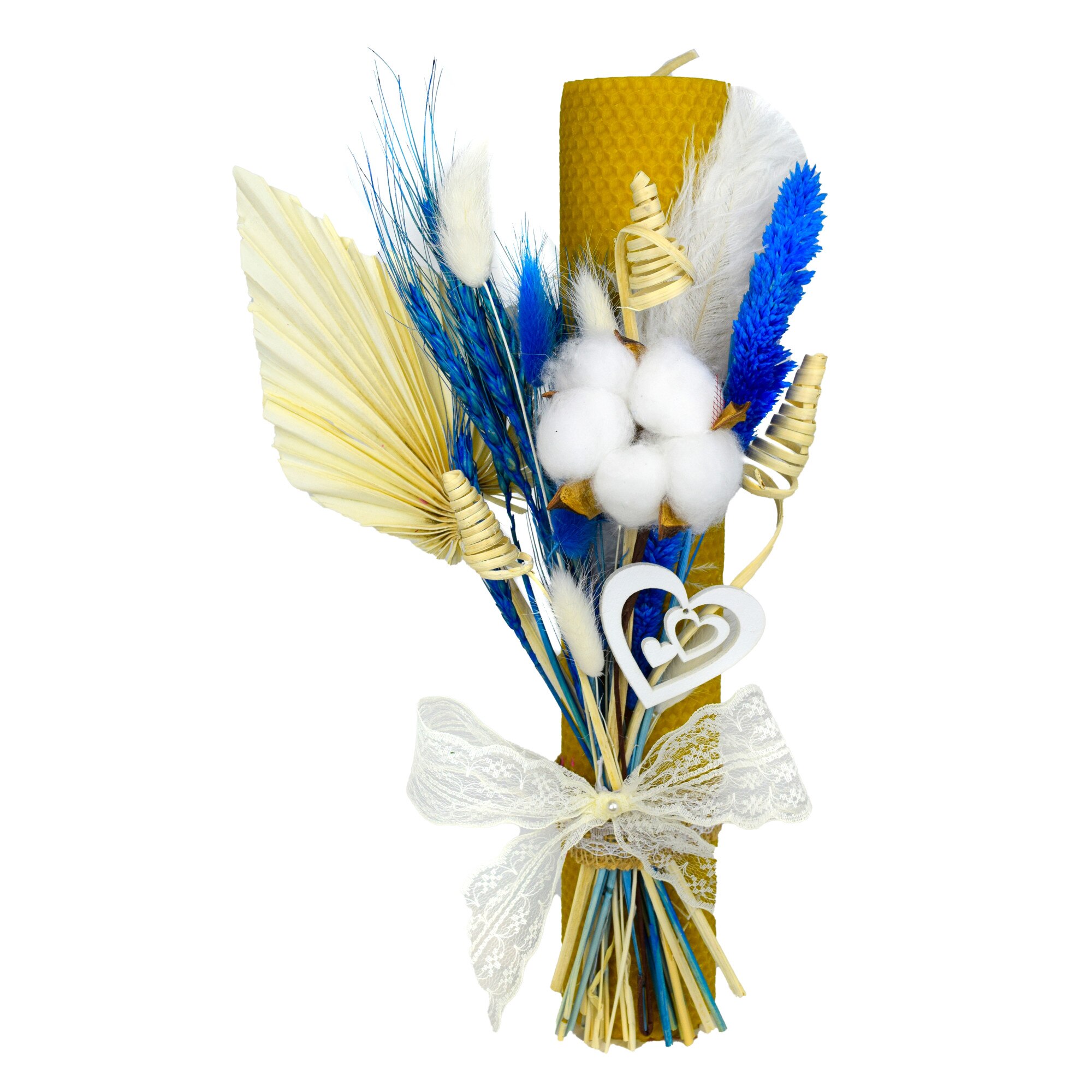 Lumanare pentru botez deosebita, decorata, H35cm SLS542