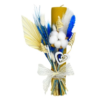 Lumanare pentru botez deosebita, decorata, H35cm SLS542 Lumanare pentru botez deosebita, decorata, H35cm SLS542