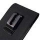 Калъф за телефон, съвместим с Blu Life X8, с метална вертикална щипка за колан, с джоб за карти, текстилен материал, черен
