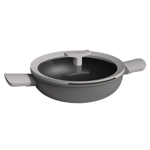 Tigaie wok indian BergHOFF-Leo, 24x7.5 cm , aluminiu, gri