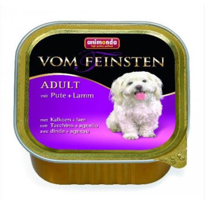 Animonda Vom Feinsten Classic alutasakos kutyatáp, Felnőtt, Pulyka + bárány, 150 g