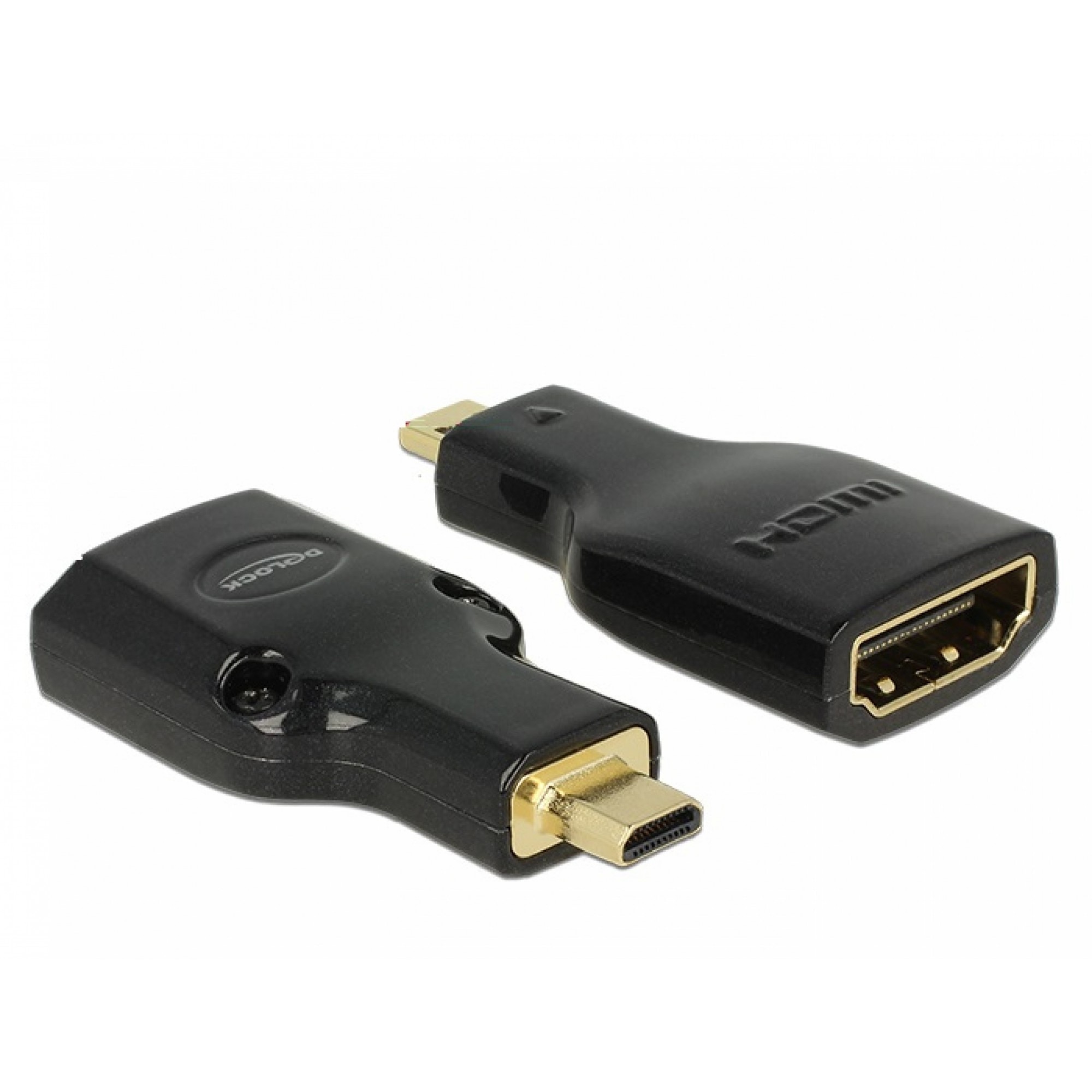 Adaptor HDMI la micro-D HDMI M-T metalic 4K, Delock 65664