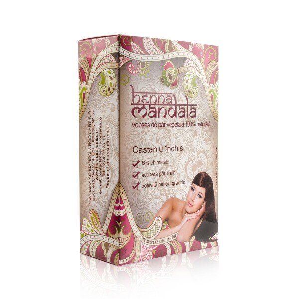 Henna Mandala Castaniu Inchis 100 g
