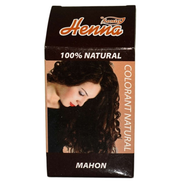Colorant natural pentru par, Sonia Henna, mahon - 100 g