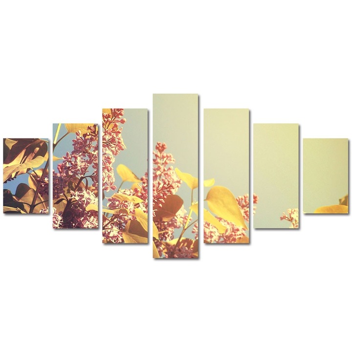 Tablou Multicanvas 7 Piese Peisaje Lilieci, 90 x 175 cm