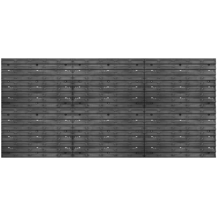 Botle szerszámtároló panel, 1734 x 780 mm, fekete